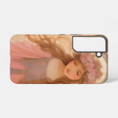 Schattig roze fee fantasy schilderij samsung galaxy hoesje (Achterkant horizontaal)