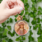 Schattig roze fee fantasy schilderij sleutelhanger (Hand)