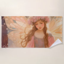 Schattig roze fee fantasy schilderij