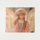 Schattig roze fee fantasy schilderij wandkleed (Voorkant (horizontaal))