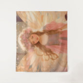 Schattig roze fee fantasy schilderij wandkleed (Voorkant)