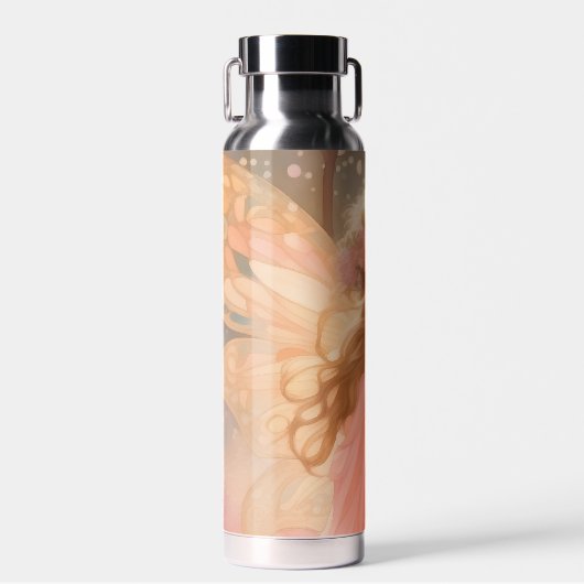 Schattig roze fee fantasy schilderij waterfles (Voorkant)