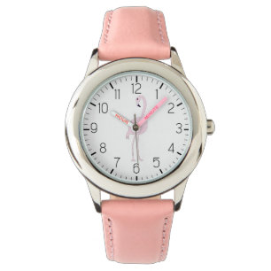 schattig roze flamingo meisje's horloge