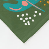 schattig roze flamingo voegt naam toe fleece deken (Hoek)