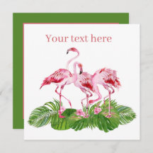 schattig roze flamingo voegt tekst toe
