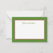 schattig roze flamingo voegt tekst toe notitiekaartje (Achterkant)