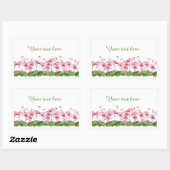 schattig roze flamingo voegt tekst toe rechthoekige sticker (Vel)