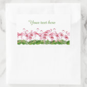 schattig roze flamingo voegt tekst toe rechthoekige sticker (Tas)