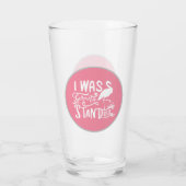 schattig roze flamingo woord glas (Achterkant)