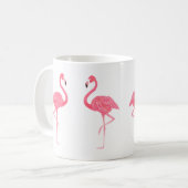 Schattig roze Flamingo's Illustratie Koffiemok (Voorkant links)