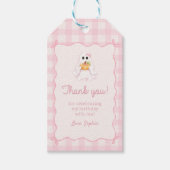 Schattig Roze Geest Halloween Verjaardag Cadeaulabel (Voorkant)