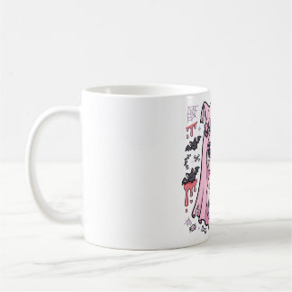 Schattig Roze Geest Meisje Kawaii Halloween Pompoe Koffiemok