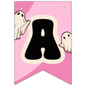 Schattig roze gelukkig Halloween Party Vlaggetjes (Tweede vlag)