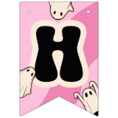 Schattig roze gelukkig Halloween Party Vlaggetjes (Eerste vlag)