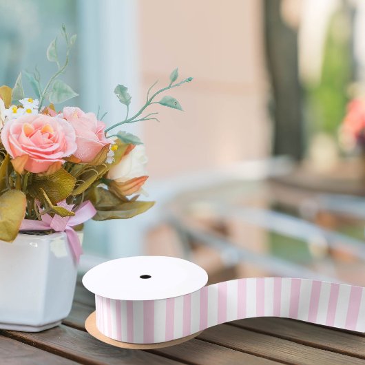Schattig roze gestreept Baby shower Satijnen Lint