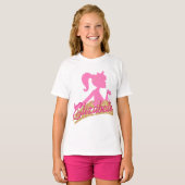 Schattig roze glitter sparkly Girlish T-shirt (Voorkant volledig)
