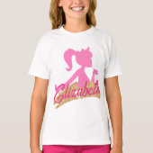 Schattig roze glitter sparkly Girlish T-shirt (Voorkant)
