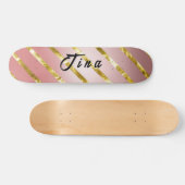 schattig roze glitterskateboard persoonlijk skateboard (Horizontaal)
