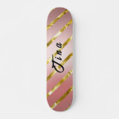 schattig roze glitterskateboard persoonlijk skateboard (Voorkant)