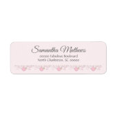 Schattig Roze & Grijs Baby Meisje Douche Coördiner Etiket (Voorkant)