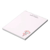 Schattig Roze & Grijs Olifant Ballerina Notitieblok (Linkerzijde)