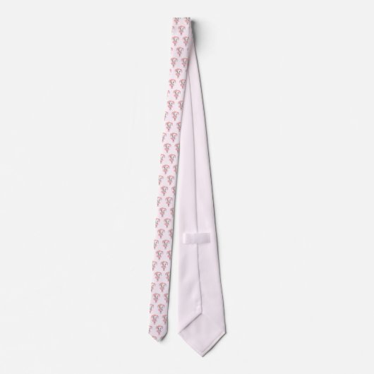 Schattig Roze & Grijs Olifant Ballerina Stropdas (Achterkant)