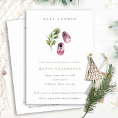 Schattig roze groen schoenen bladeren meisje Baby  Kaart