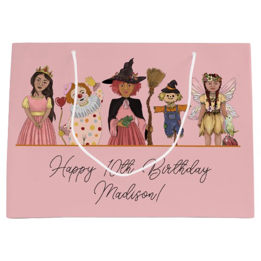 Schattig roze Halloween kostuum feest verjaardag Groot Cadeauzakje (Voorkant)