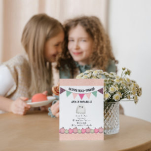 Schattig roze Halloween Verjaardag uitnodiging