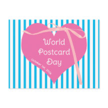 Schattig Roze Hart Wereld Postkaartdag 2026