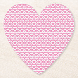 schattig roze hartje design coole hartvorm kartonnen onderzetters