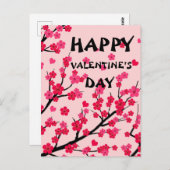 schattig roze hartskelder briefkaart (Voorkant / Achterkant)