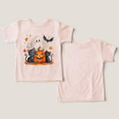 Schattig Roze Herfst Spook Halloween (Ontwerp Voorkant & Achterkant)