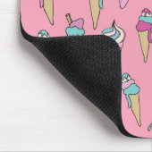 Schattig roze ijs patroon muismat (Hoek)