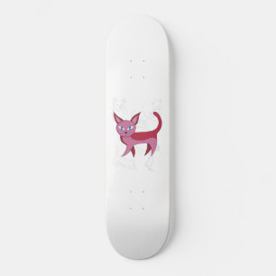 Schattig roze kat en keukendoppen, dekvet Hoesje Persoonlijk Skateboard