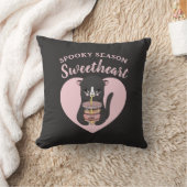 Schattig roze kawaii kat spooky seizoen lieverd kussen (Deken)
