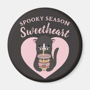 Schattig roze kawaii kat spooky seizoen lieverd magneet
