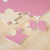 Schattig Roze Kawaii Konijn Doodle Legpuzzel (Zijkant)