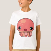 Schattig roze kawaii kwal karakter t-shirt (Voorkant)