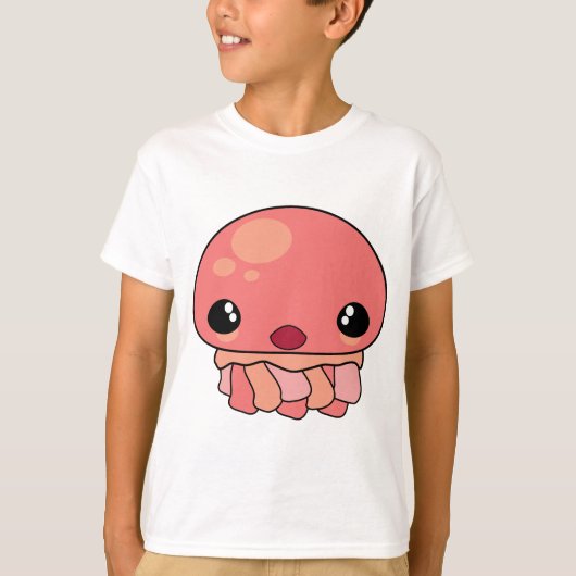 Schattig roze kawaii kwal karakter t-shirt (Voorkant)