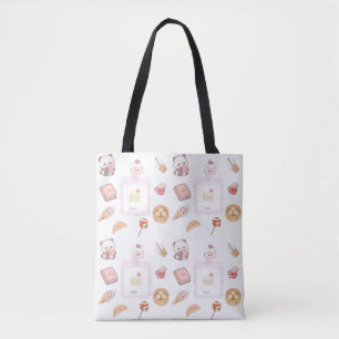 Schattig Roze Kawaii Zoete Traktaties Dessert Ontw Tote Bag