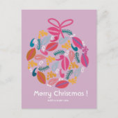 schattig roze kerst aangepast briefkaart (Voorkant)
