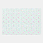 Schattig roze kerst inpakpapier vel (Voorkant)