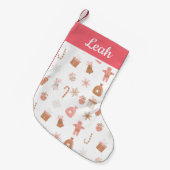 Schattig roze kerst kleine kerstsok (Voorkant (Hangend))