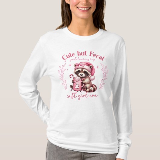 Schattig roze kerst t-shirt (Voorkant)