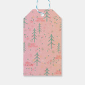 Schattig Roze Kerstmis Cadeaulabel (Achterkant)