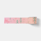 Schattig Roze Kerstmis Grosgrain Lint (Voorkant)