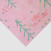Schattig Roze Kerstmis Tissuepapier (Detail)