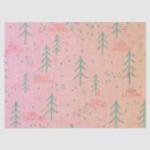 Schattig Roze Kerstmis Tissuepapier (Voorkant)