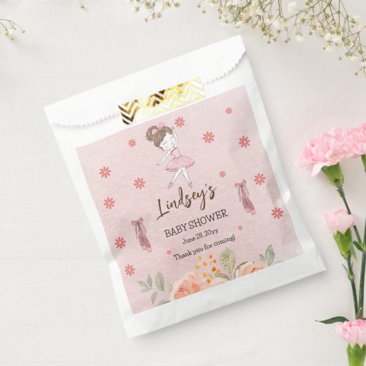 Schattig Roze Kleine Ballerina Tutu Meisje Baby Sh Bedankzakje (Gezegeld)